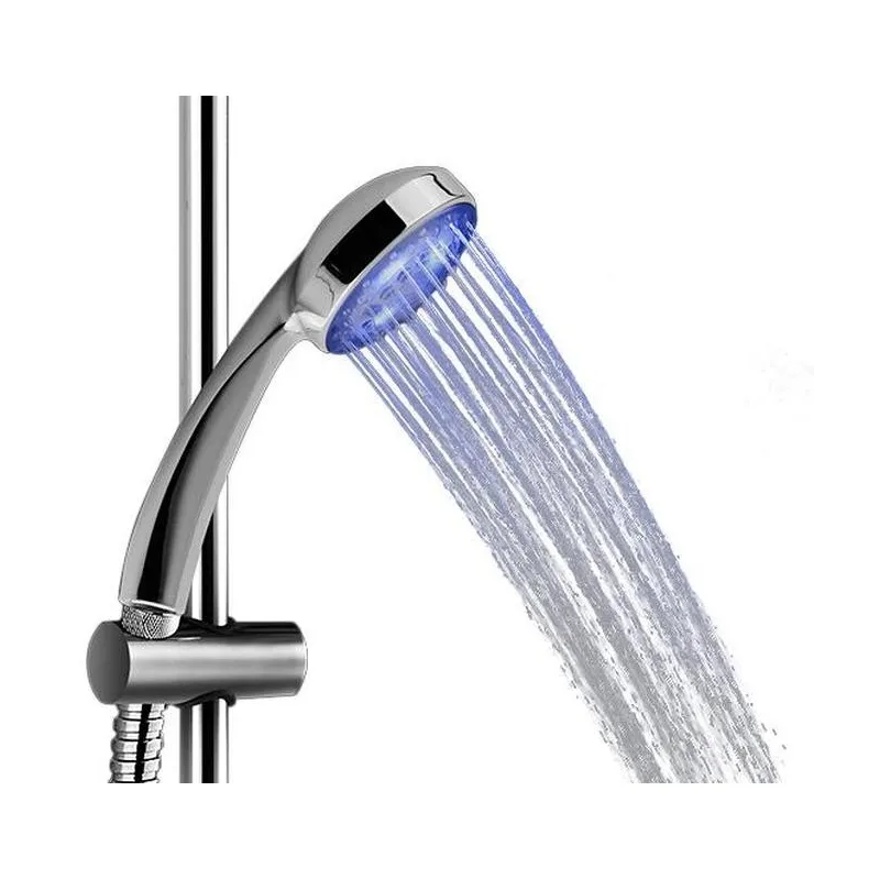 wholesale- handheld 7 color led romantic light water bath home bathroom shower head glow