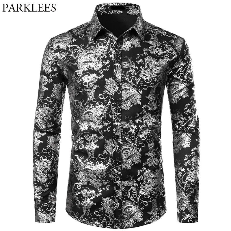 Camisa Blanca Hombres Brillante Bronceando Floral Para Hombre Camisas Casual Delgado Ajuste Para Hombre Camisetas Camisas Para Hombre Camisa Camisa Camisa De Manga Larga Camiseta 201021 De 16 7 DHgate