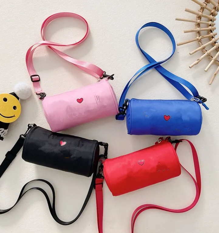 귀여운 어린이 핸드백 만화 어깨 가방 패션 한국 남성과 여자 대각선 실린더 가방 미니 지갑