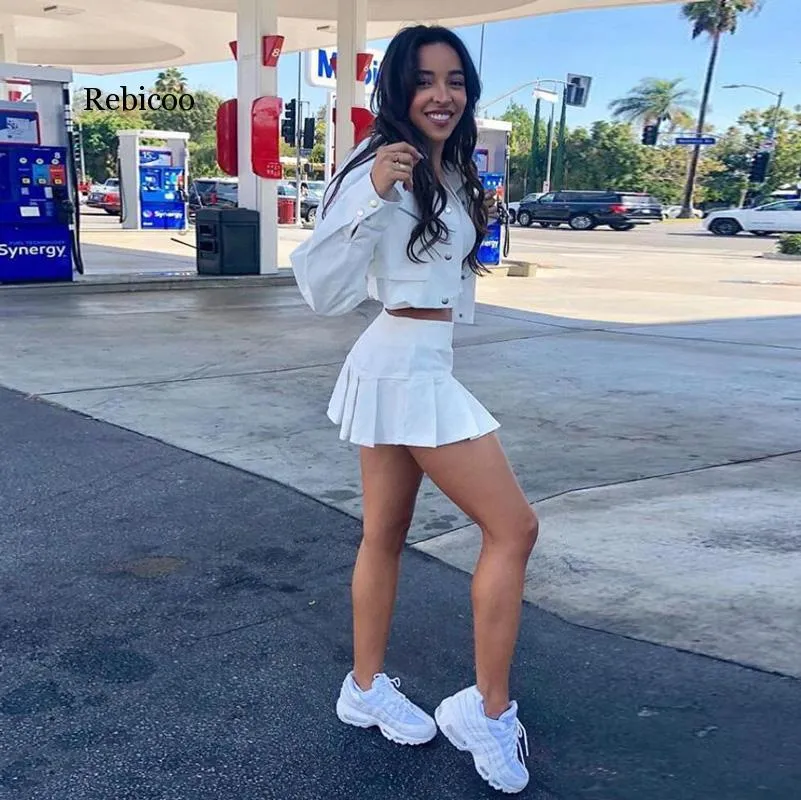 Skirts Summer Sexy Short Women High Waist Mini Skirt Black White