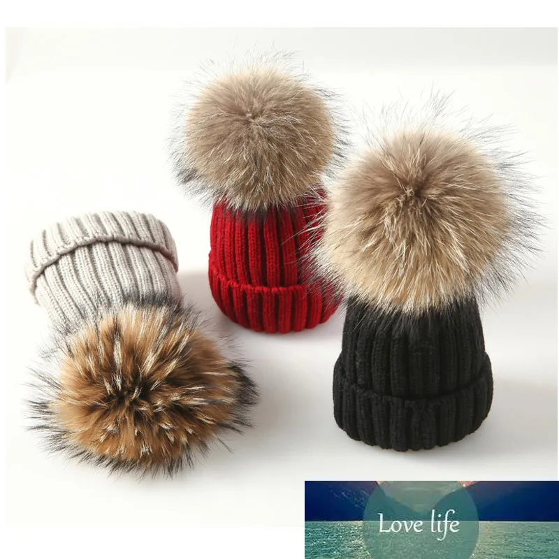 Winter Brand Female Fur Pom Poms Hat Winter Women Girl 's Hat Knitted Beanies Cap Hat Thick Women Skullies Beanies