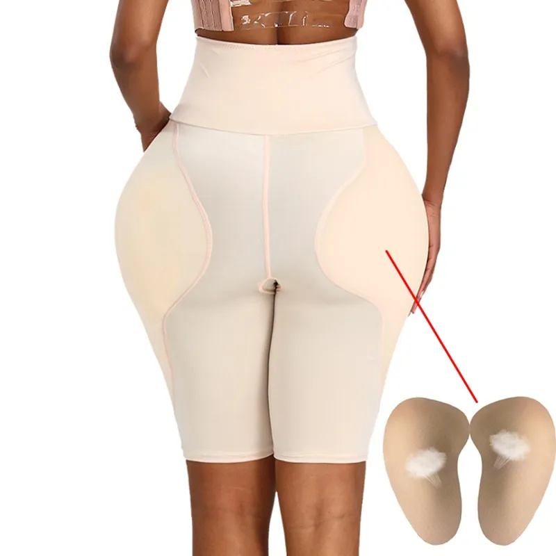 Kobiety Hip Pads High Waist Trainer Shapewear Body Tummy Shaper Fake Ass Butt Lifter Booties Enhancer Booty Thigh Tremimer Plus 6XL