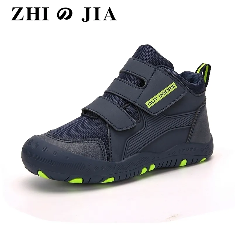 Autumn Hiking Shoes Kids Outdoor Sneakers Boys Girls Ankle king Children Winter Boots Breathable Anti-Slip Shoe 220125