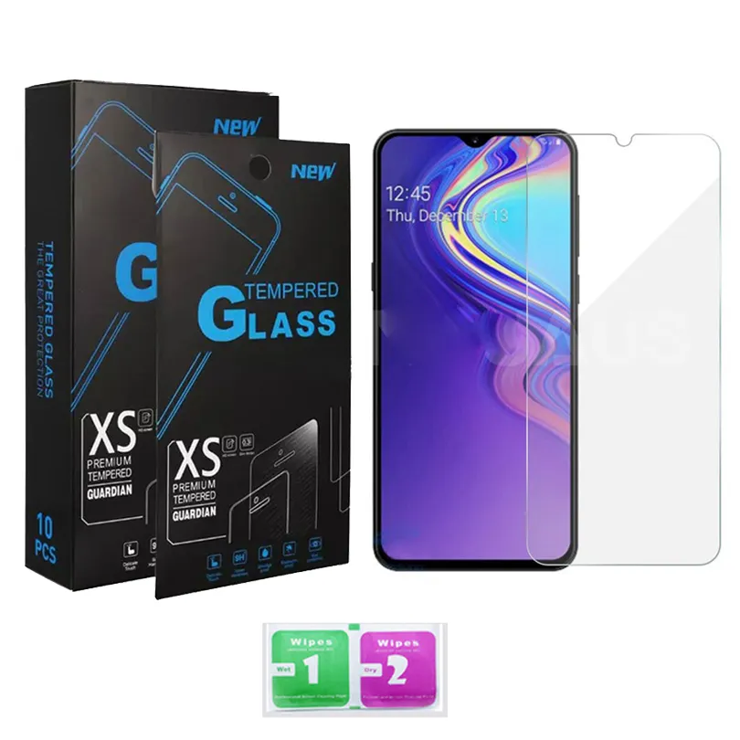 Pour Samsung Galaxy A20 A12 A31 film de protection d'écran en verre trempé pour A51 A21 A01 A11 A91 A80 A81 A52 A31 avec emballage de vente au détail