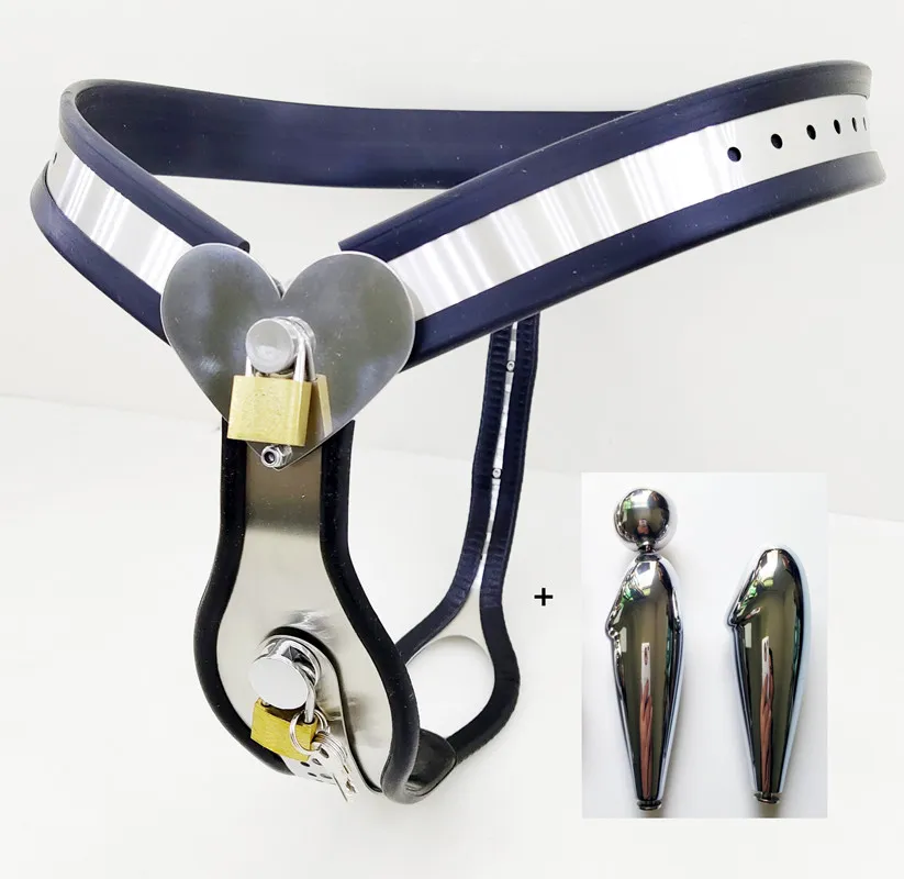 Hjärtformad låsspänne Rostfritt stål Kvinnligt kyskhetsbälte Vuxen Spel Chastity Device BDSM Bondage Tools Sexleksaker för par