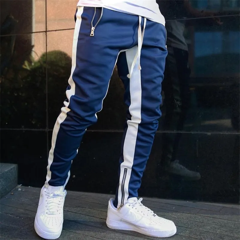 Heren joggers casual broek fitness mannen sportkleding trainingspak bodems skinny joggingbroek broek zwarte sportscholen jogger track broek 201112