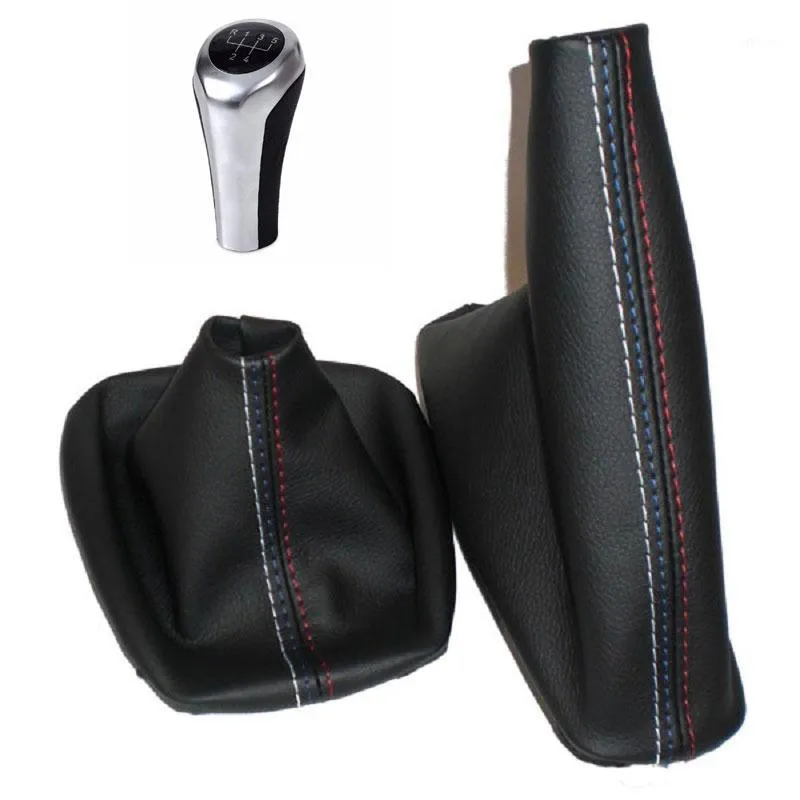 5-Gang-6-Gang-Schaltknauf mit Handbremsmanschette aus echtem Leder für 3er-Serie E36 E46 M31