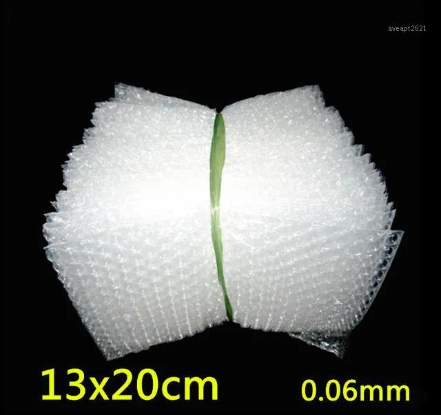 200PCS 13 * 20cm Enveloppe de film plastique Sacs d'emballage à bulles blanches PE Sac à bulles transparent Sac antichoc Double film1