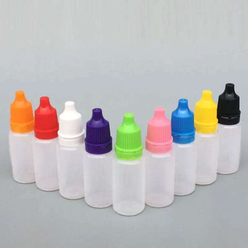 100pcs 5ml 10ml Empty Plastic Squeezable Dropper Bottle Eye Liquid Sample Eyes Drop Refillable Bottles