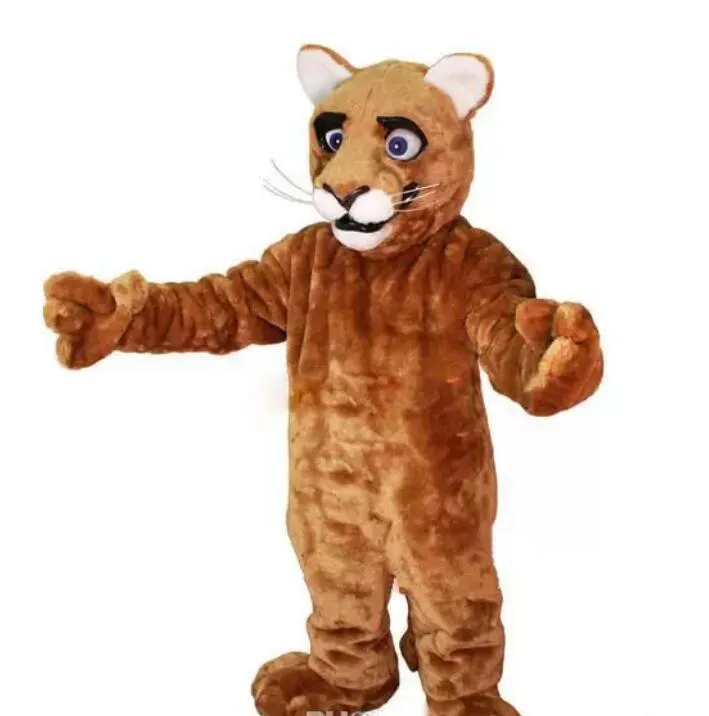 Little Leopard Panther Cat Cougar Cub Mascot Costume Adult Size Personaggio dei cartoni animati Mascotte Mascota Outfit Suit