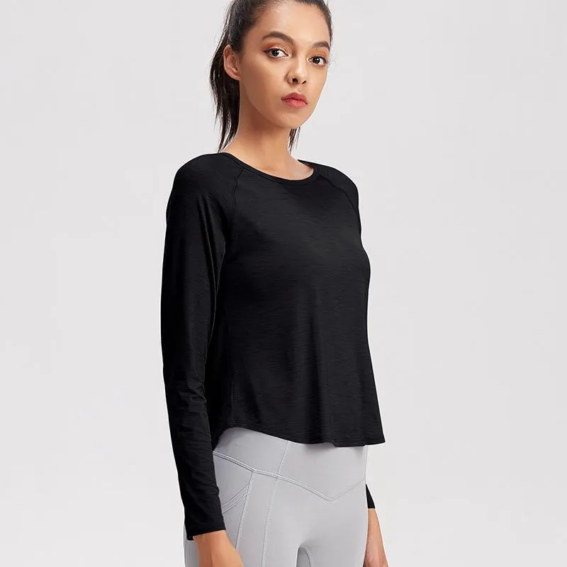 Wmuncc Womens Quick Dry Yogalicious Tops Long Sleeve With Open Back And  Long Sleeves Sexy Gym Sports Top For Activewear And Fitness Wear From Zbgz,  $18.31
