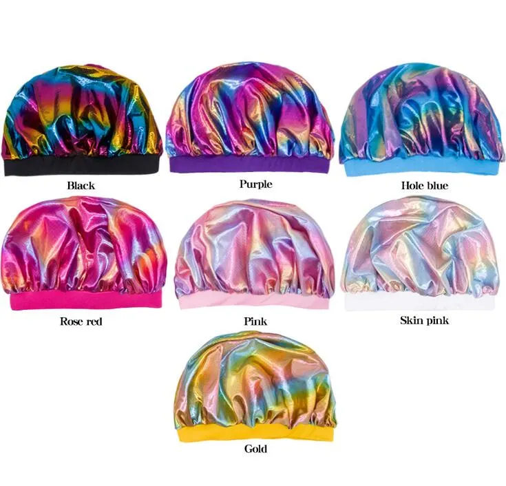 Femmes musulmanes Stretch à large bord soie Satin Bandana nuit dormir Turban chapeau bandeau Bonnet chimio casquette cheveux accessoires