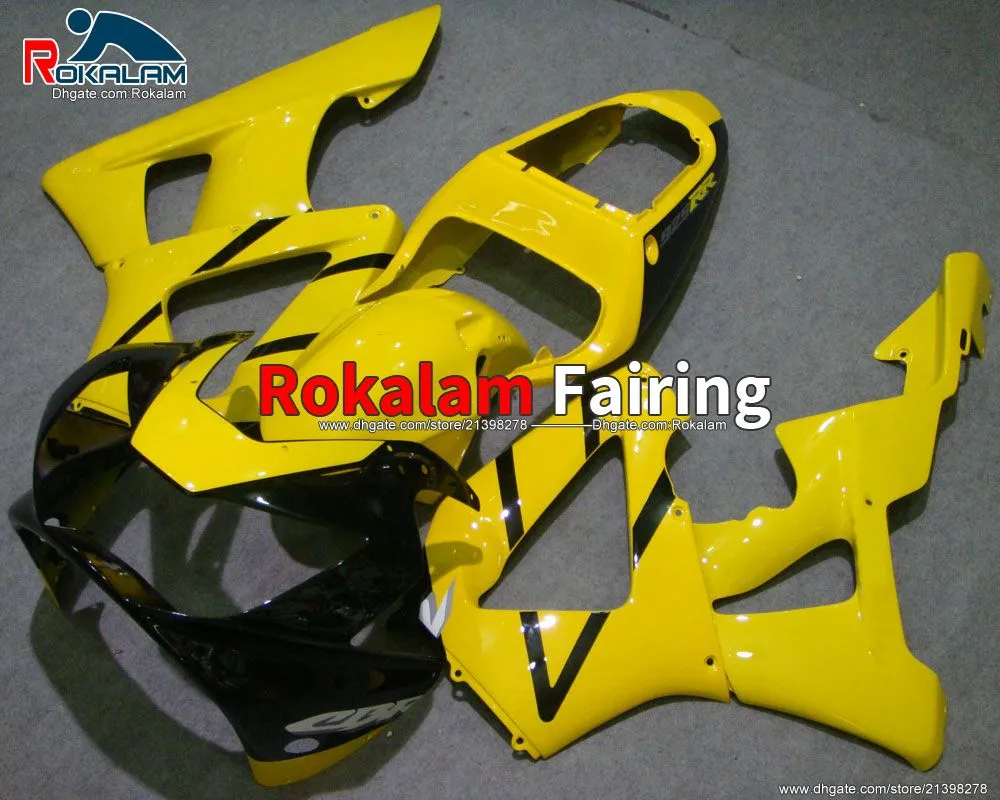 Per Honda Aftermarket Carenature 2001 Moto CBR 900 CBR 900RR Giallo CBR900RR CBR 929 929RR Body Kit Covers 2000 00 (stampaggio ad iniezione)