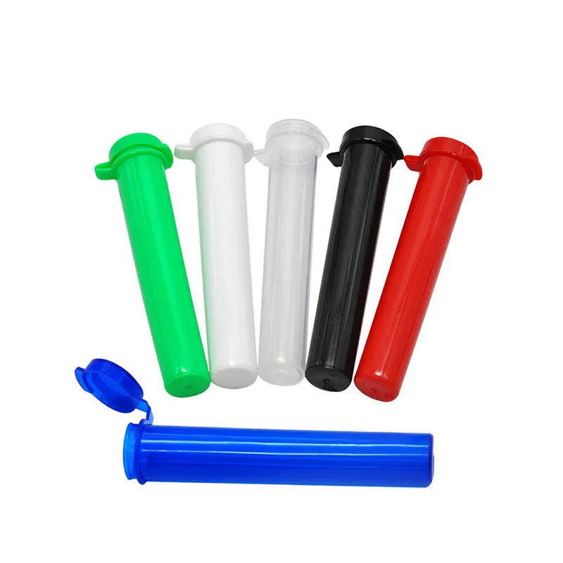 Boîte à pilules en plastique de 94 mm Tube de stockage Transparent Couvercle à rabat Boîte de rangement pour étui à cigarettes Boîte à pilules portable et lavable