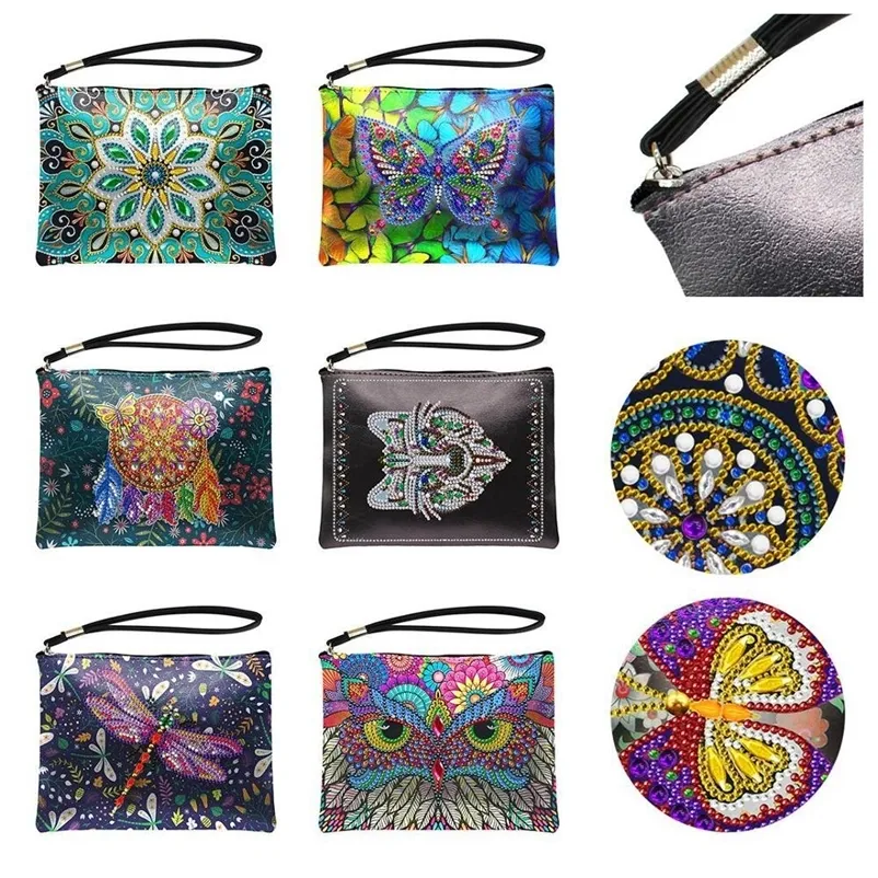 Shirliben 5d Fai Da Te Diamante CrossbodY Borsa Portafoglio Gufo Farfalla Animale Pittura Diamante Fai Da Te Regalo Di Natale Borsa A Mano Punto Croce 201202