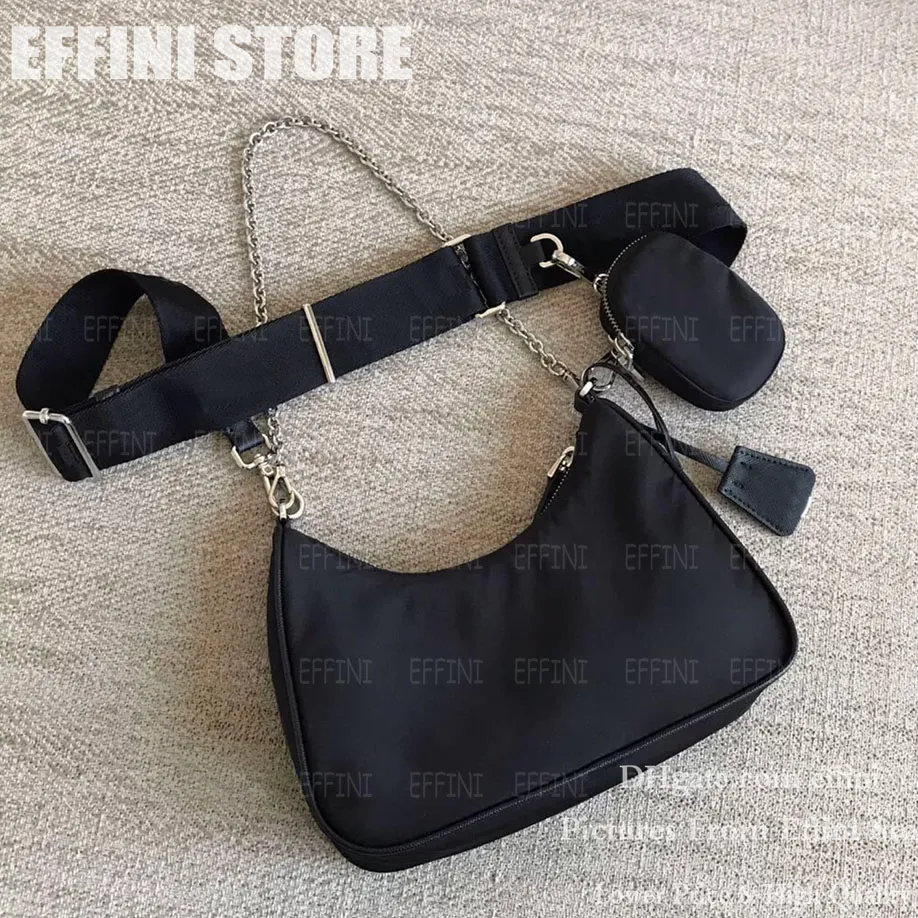 Effini Sacs à main Hobo Sac à bandoulière pour femme en nylon imperméable Lady Chest Pack Lady Composite Fourre-tout Chaîne Sac à main Presbyte Purse Bandoulière Messenger Sacs en gros