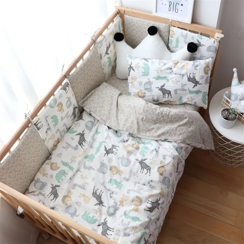 Baby Bedding Set Nordic Algodão Tecido De Bebê Roupa de Bebê para Recém-Newborns Kid CRIB Bedding para Menino Menina Nersury Oferta Personalizado Faça Serviço 201210