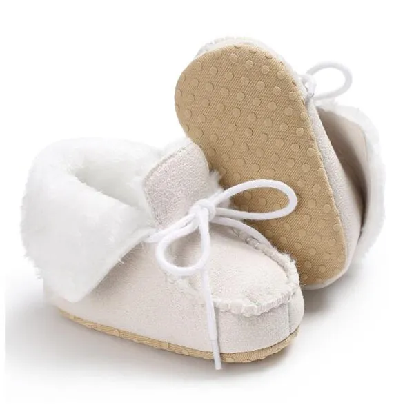 Nouveau bébé garçons filles bottes de neige hiver chaud nouveau-né premier marcheur chaussures semelle souple anti-dérapant infantile mocassins baskets 0-18 mois