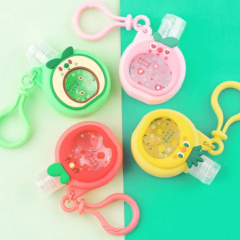 Wholesale Children Mini Keychain Hand Sanitizer Gel Cute Fruit