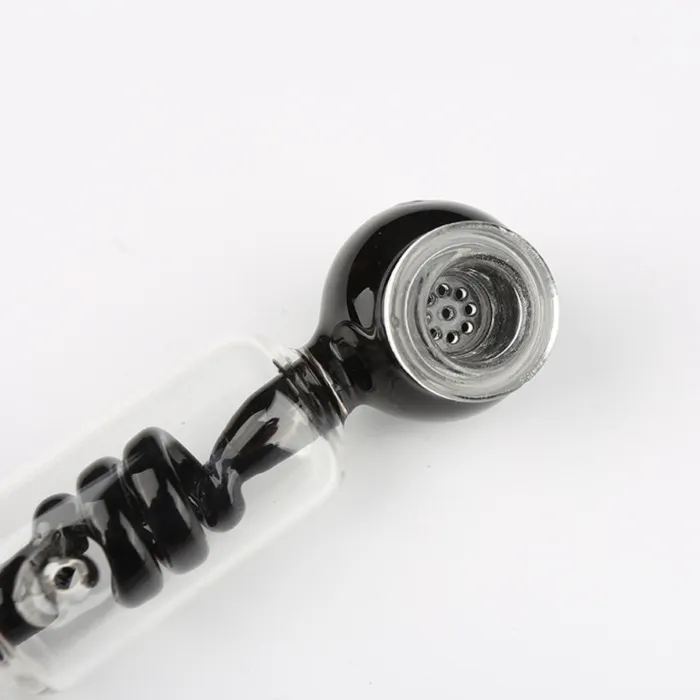 Glass Glycerin Freezable coil Pipe Black bubbler water pipe smoking pipes tobacco bong