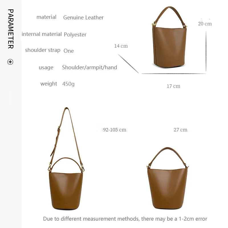 HBP Ny Bucket Bag Fashion Leather Shoulder Bag Kvinnor Berömd Drawstring Tote Handväskor Flower Printing Crossbody Purse