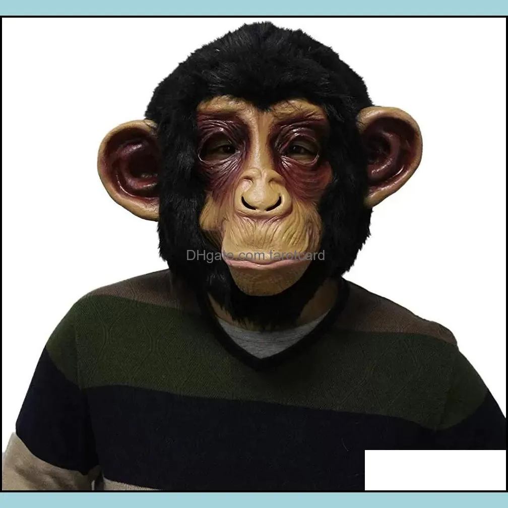 Mascarello ape orangutan monkey Latex Animal People Mask for Cosplay Party Halloween Christams