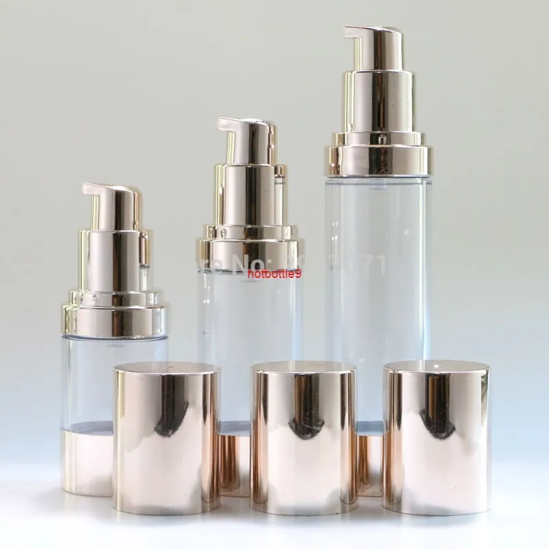 15ml 30ml 메이크업 빈 화장품 컨테이너 Airless 펌프 플라스틱 병 로션 리필 10pcspls 주문을위한 리필 가능