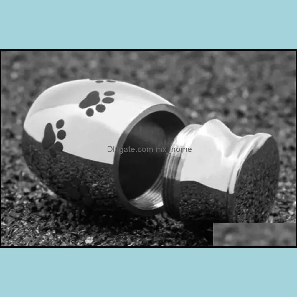 Wholesale Cat Carriers Crates Houses Small Cremation Urn for Pet Ashes Mini Keepsake Stainless Steel Memorial Urns Dogs Cats Holder