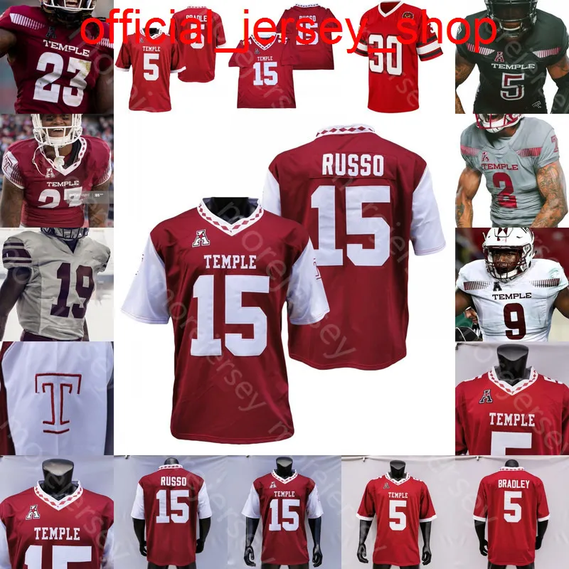 Temple Owls Fotboll Jersey NCAA College Anthony Russo Muhammad Wilkerson 18 d'Wan Mathis Edward Saydee Justin Lynch Jose Barbon Randle