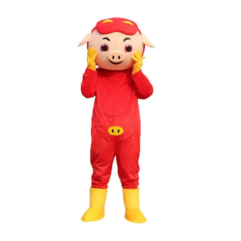 2019 Factory direct sale Adult Pig Mascot Costume Suit Halloween Party Game Dress Outfit Christmas and Halloween Birthday party Full dress