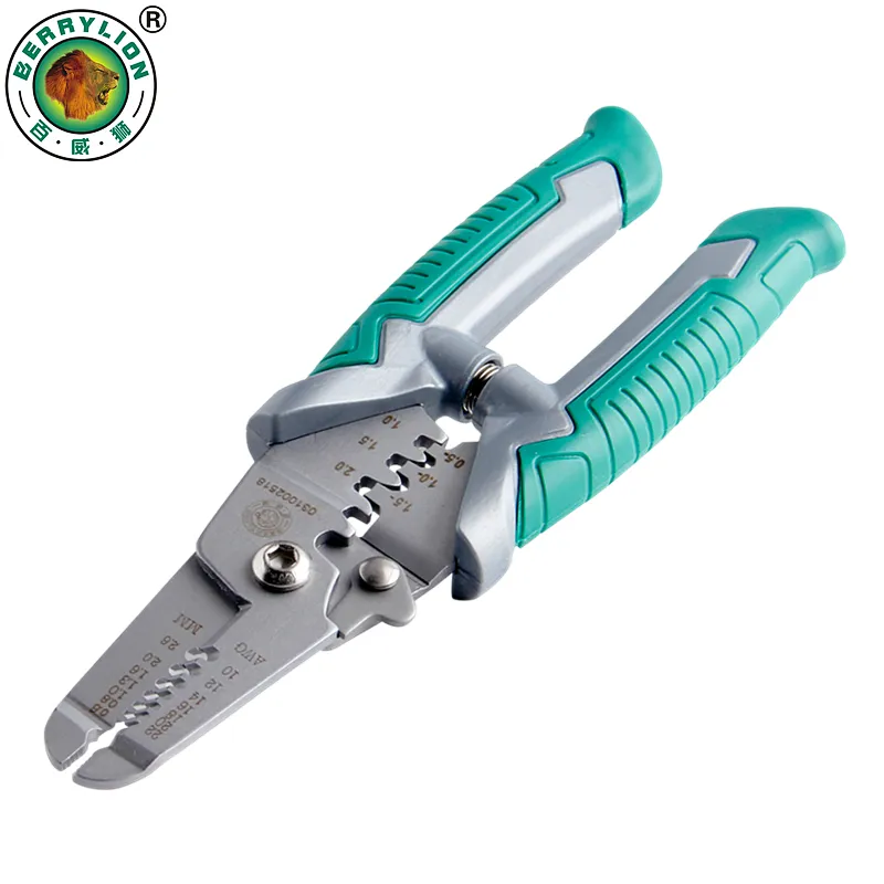 Berrylion 180mm Kablo Tel Stripper Sıkma Pense Sıyırma Kesme Sıkma Tel Multitool Elektrikçi Araçları Y200321