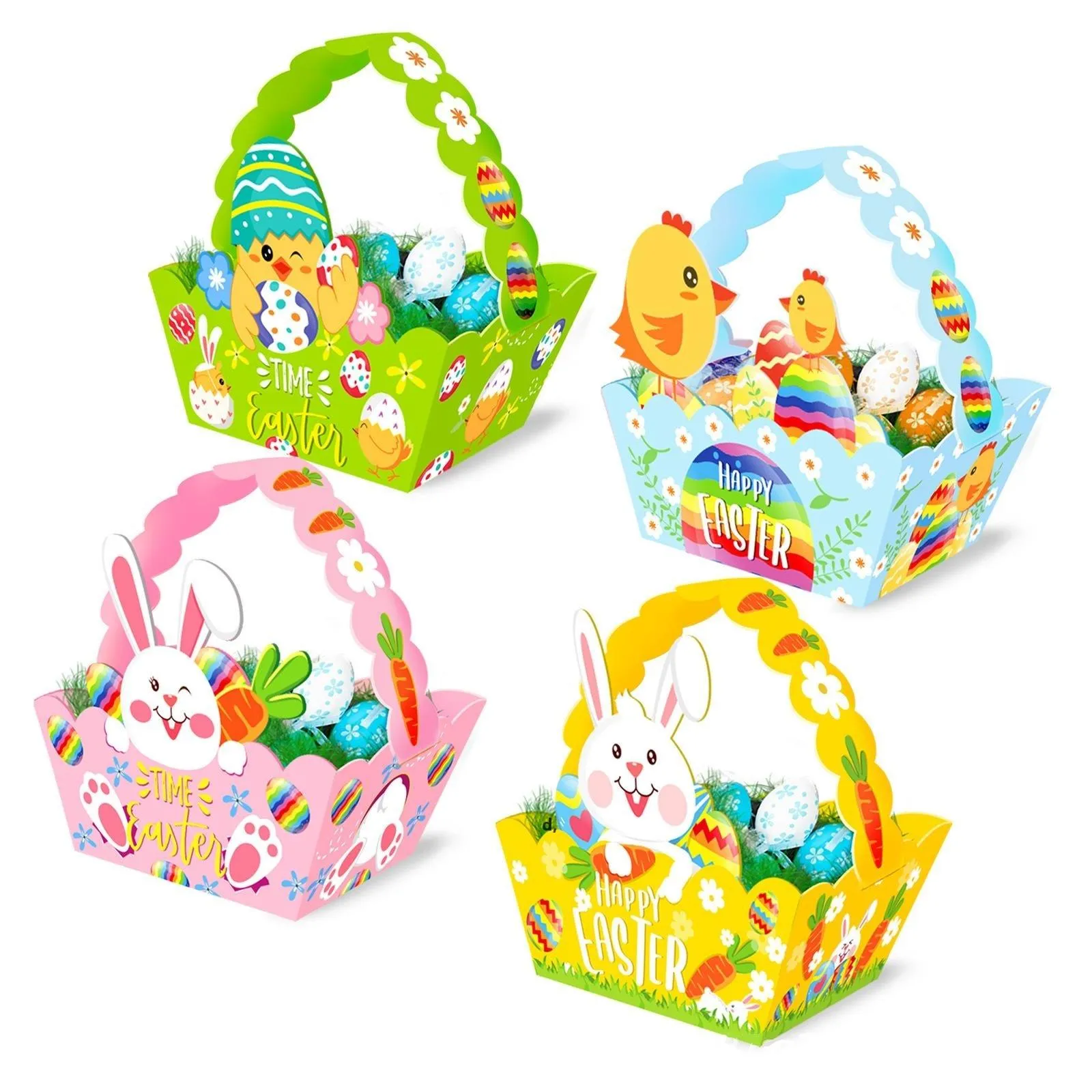 Easter Bunny egg gift wrap special-shaped three-dimensional portable basket party gifts box RRA11531