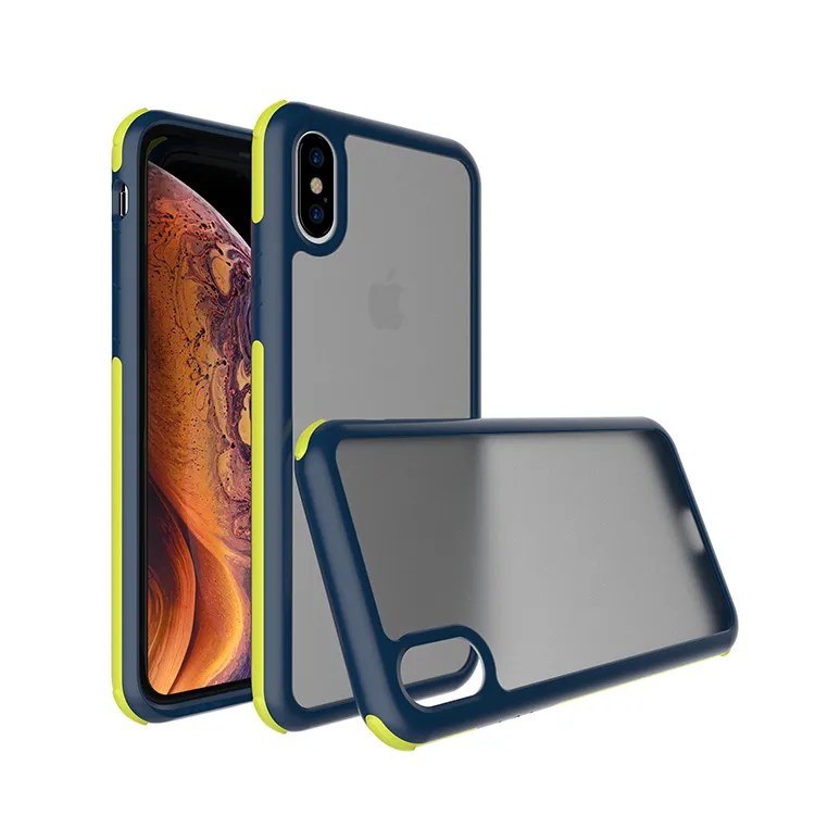 Tri Parts Military Cusion stoßfestes TPU TPE Frosted PC Hybrid Case für iPhone X XS Max XR