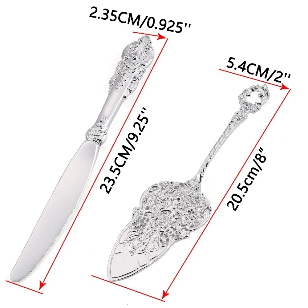 silver cake shovel knife set (3)