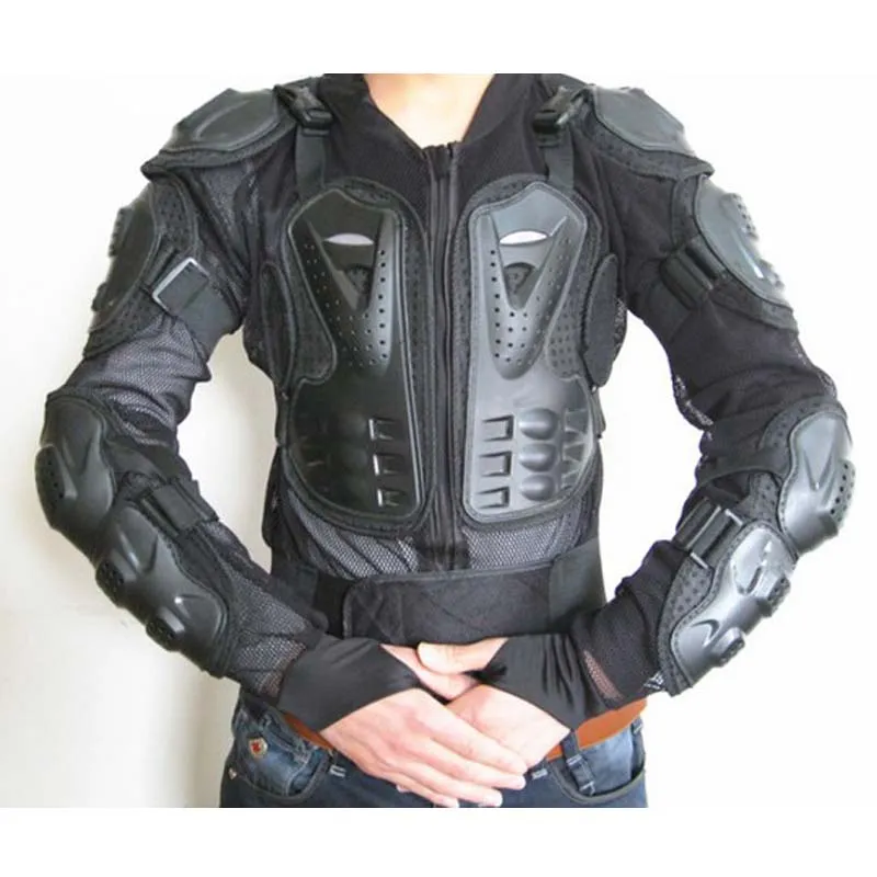 Moto Armors Motorcykeljacka Fullständig kroppsarm Motocross Racing Motorcykel, Cykling, Biker Protector Armor Skyddskläder Svart Färg