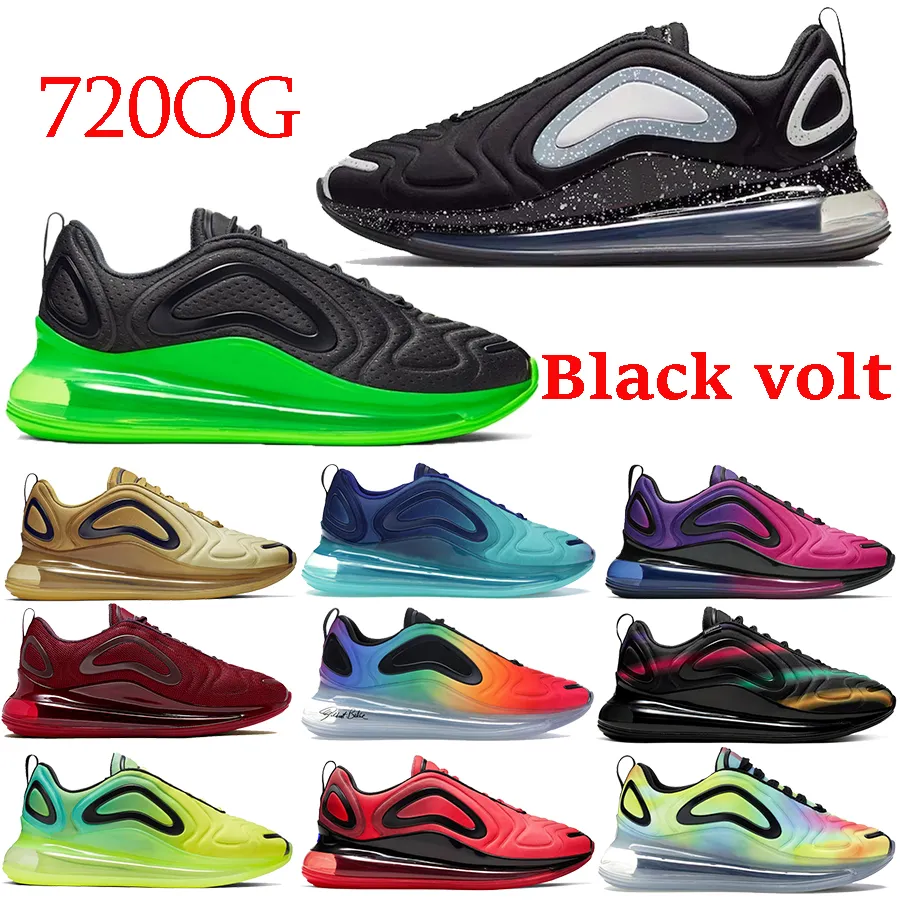 kırmızı siyah volt gizli 2021 720OG koşu ayakkabıları neon koleksiyonu gerçek erkekler spor ayakkabısı saf platin Obsidian Mavi Fury gri eğitmenler soğutmak olmak