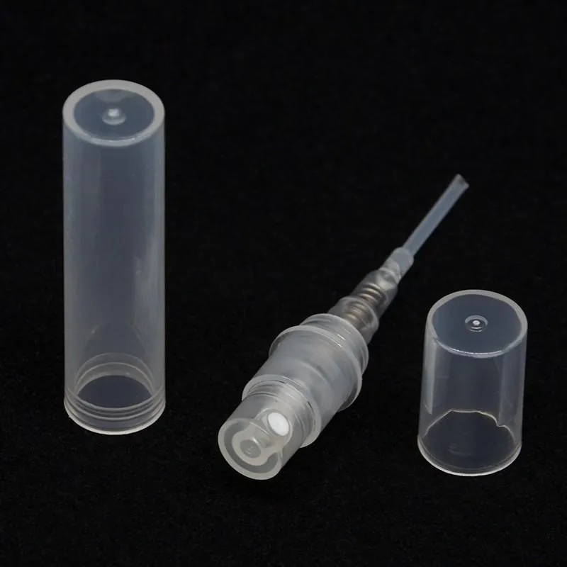 ミニプラスチックスプレーボトル2ml 3ml 4ml 5mlアトマイザーの詰め替え可能な香水瓶のバイアルファインミストポンプが付いている空の化粧品サンプル容器
