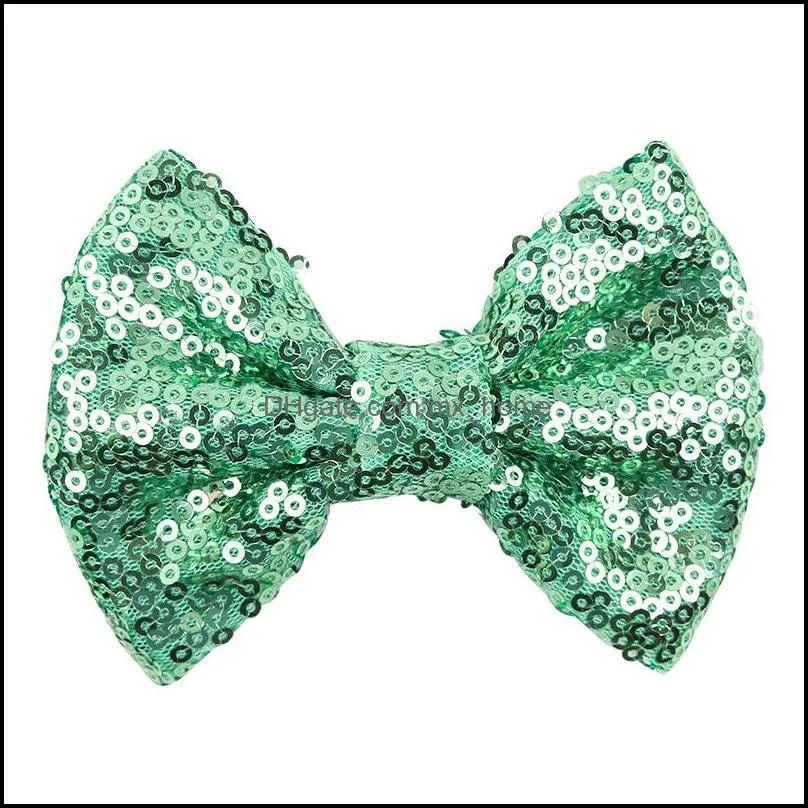 38 Colors 4 Inch Sequins Bow DIY Headbands Accessories Baby Boutique Hair Bows without Alligator Clip for Girls Z1435