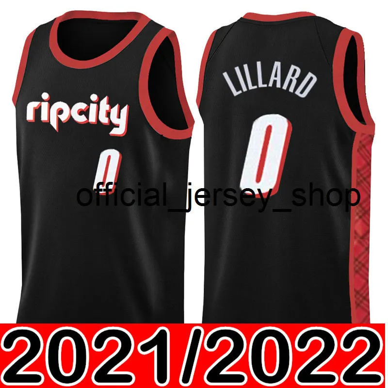 Hombres Damian 0 Lillard Camisetas de baloncesto Camisetas s-xxl