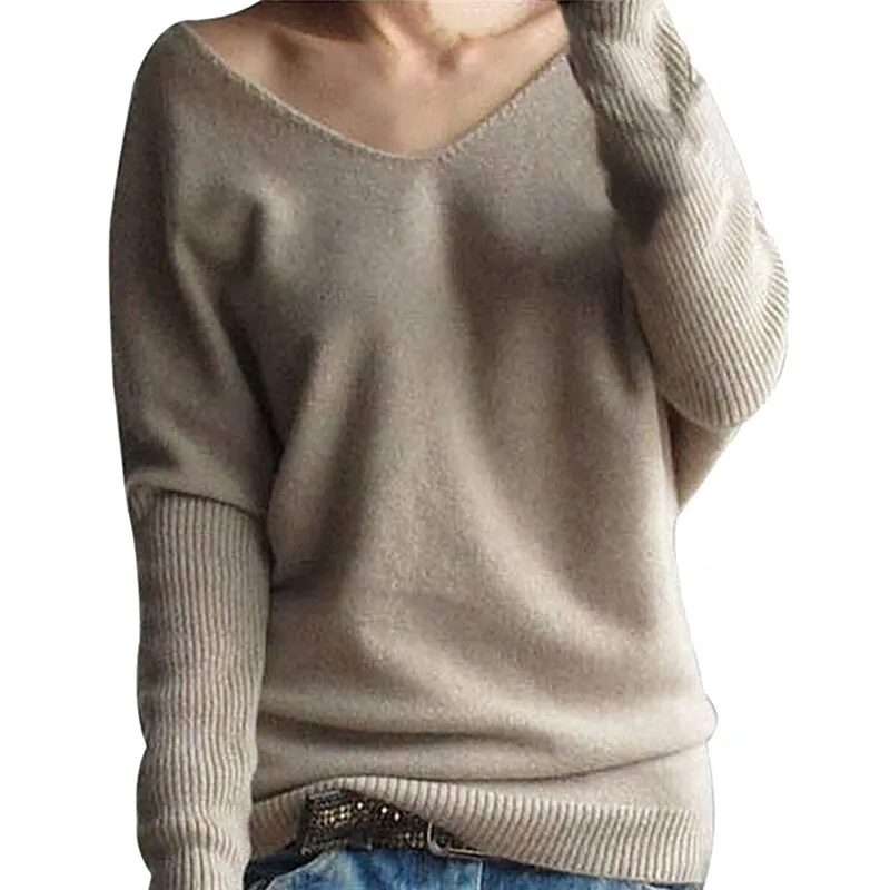 Swetry damskie 2021 Soft Cashmere Elastyczne Kobiety Jesień Zima Sprzedane V Neck Sweter Panie Koreański Marka Dzianiny Jumper Topy