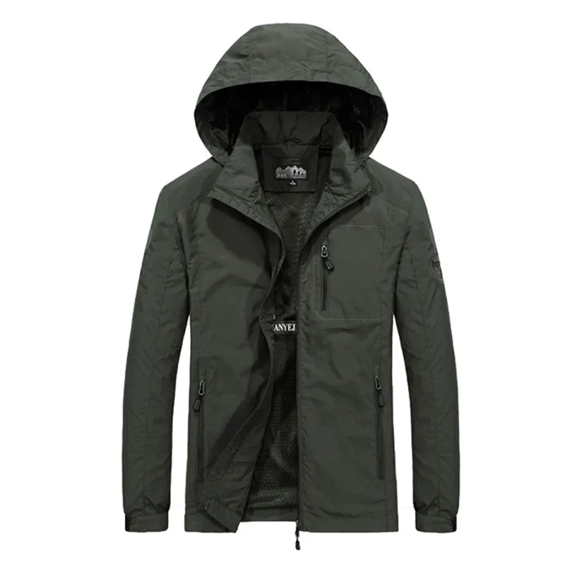 Nouveaux vestes tactiques M ~ 6XL printemps automne hommes décontracté militaire à capuche veste hommes vêtements imperméables hommes coupe-vent manteau mâle 201118