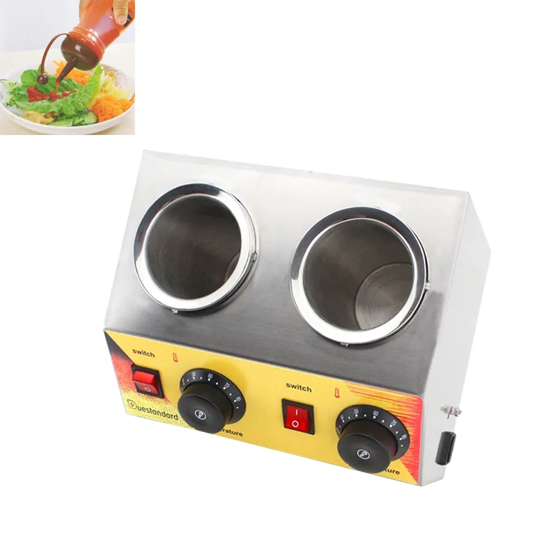 Commercial electric three juice bottle warmer hot cheese chocolate jam three bottle warmer soy sauce bottle heater