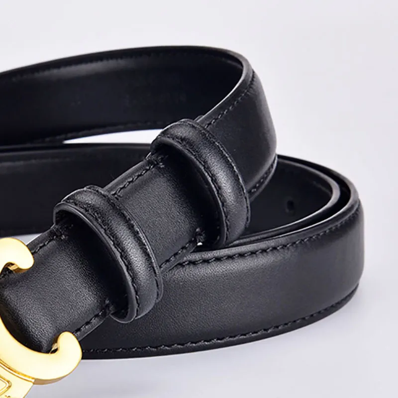 Women Casual Letter Belts Fashion Genuine Leather Mens Luxury Designer Belt Cintura Ceintures Gold Buckle Womens Waistband Gürtel 2203096D