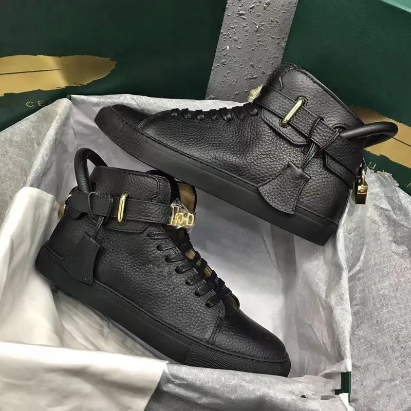 Nouveaux hommes mode serrures chaussures plates en cuir véritable sport baskets de luxe haut de gamme concepteur décontracté Snekers taille 38-46