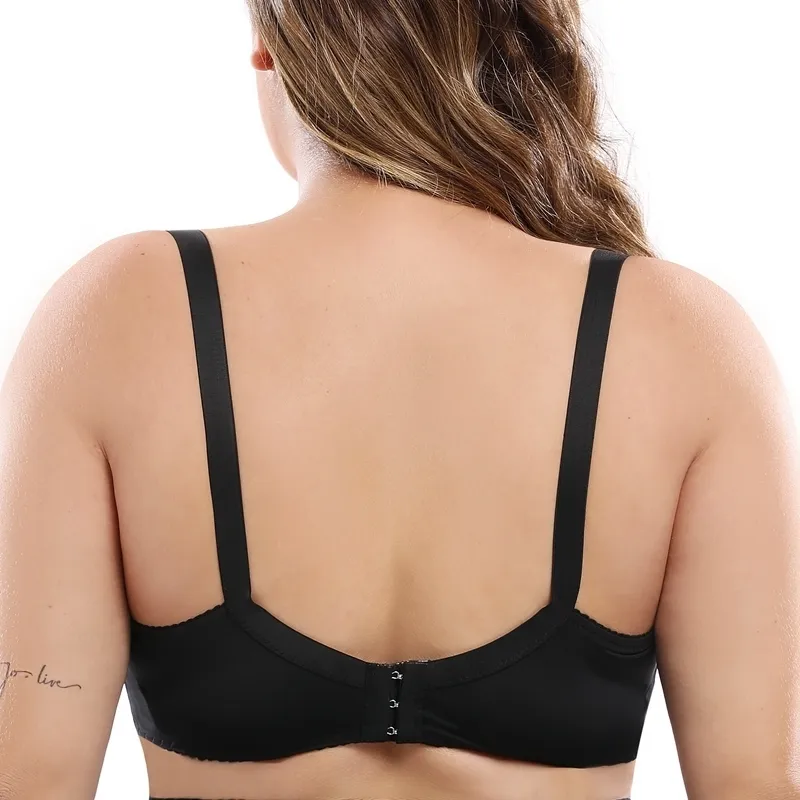 Women Minizer Bra Full Figure Underwired Plus Size Soft Bra 38-48
