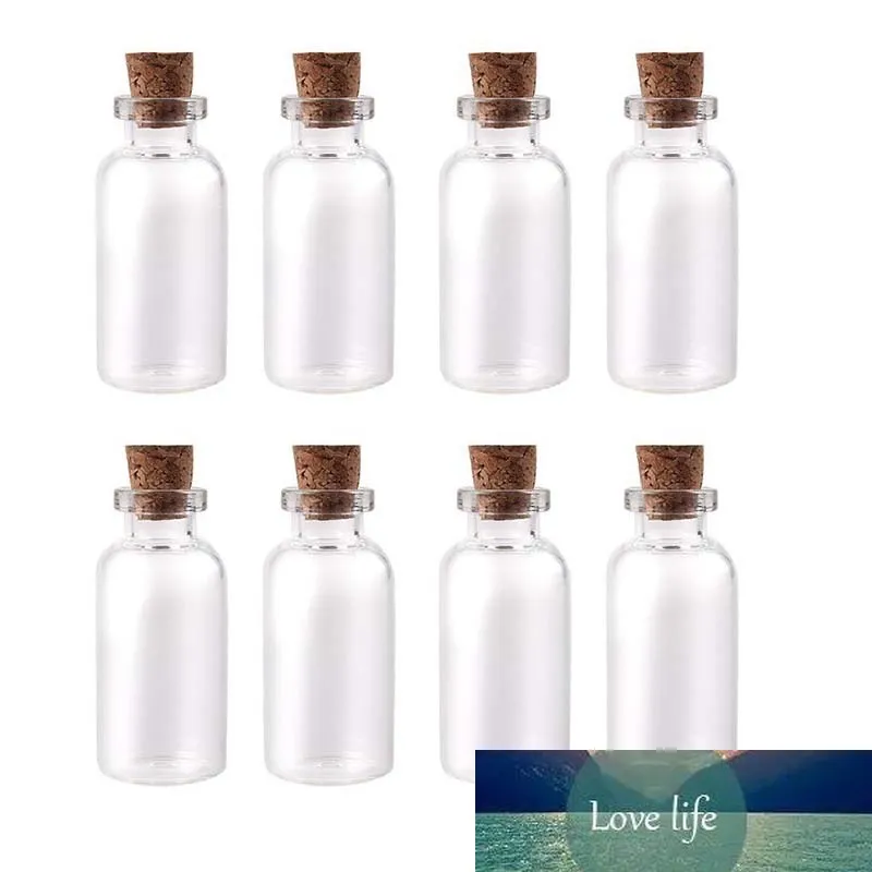 8 pezzi mini bottiglia di vetro con tappo in sughero/piccole bottiglie di vetro/mini bottiglia con tappo in sughero 22 x 50 mm trasparente