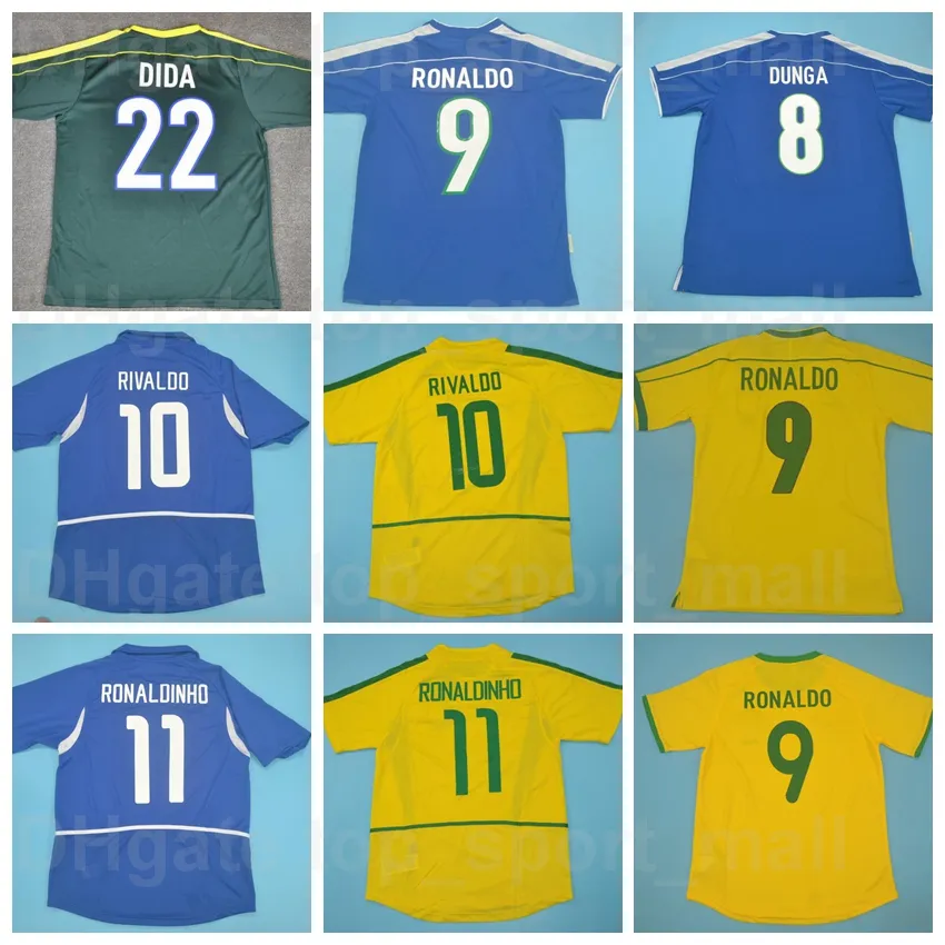 Vintage Brazils Retro Vintage Soccer Shirts 1957 1970 1985 1988 RONALDINHO  BEBETO RIVALDO ROMARIO ZICO DUNGA GARRINCHA Football Shirt Kits 1993 1998  2000 National Team From Top_sport_mall, $29.49