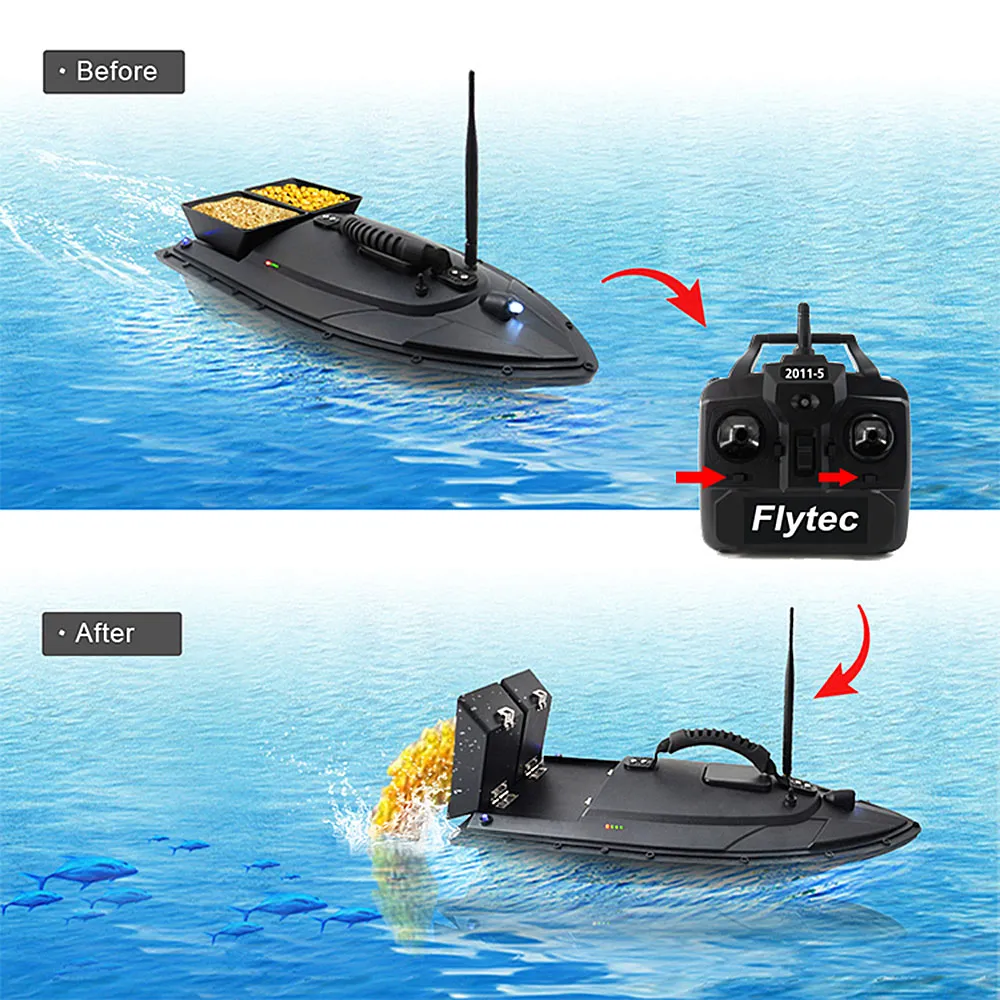 Flytec 2011 5 Double Motors Fishing Rt4 Bait Boat With 1.5kg