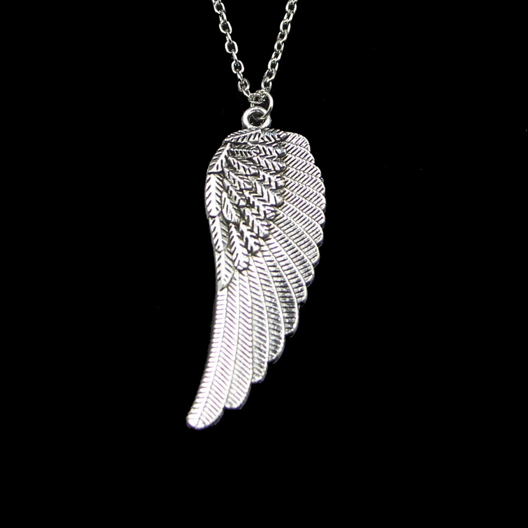Fashion 55 * 19mm Ange Wings Pendentif Collier Collier Chaîne de lien pour Collier Femme Couker Creative Bijoux Cadeau
