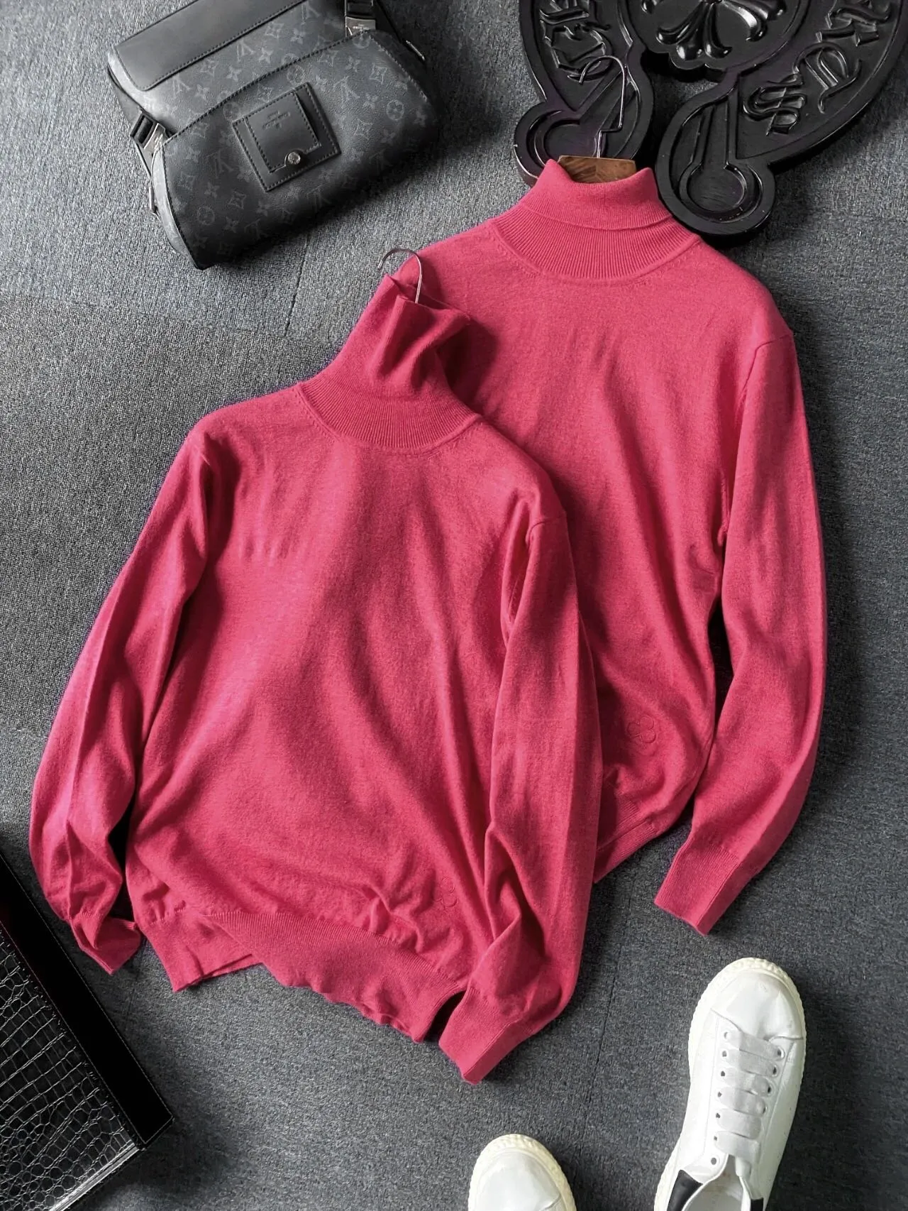 Осень и зима высокого качества мягкий и светлый теплый шерстяной свитер мужская мода ярко-красная рубашка дна стильный верх